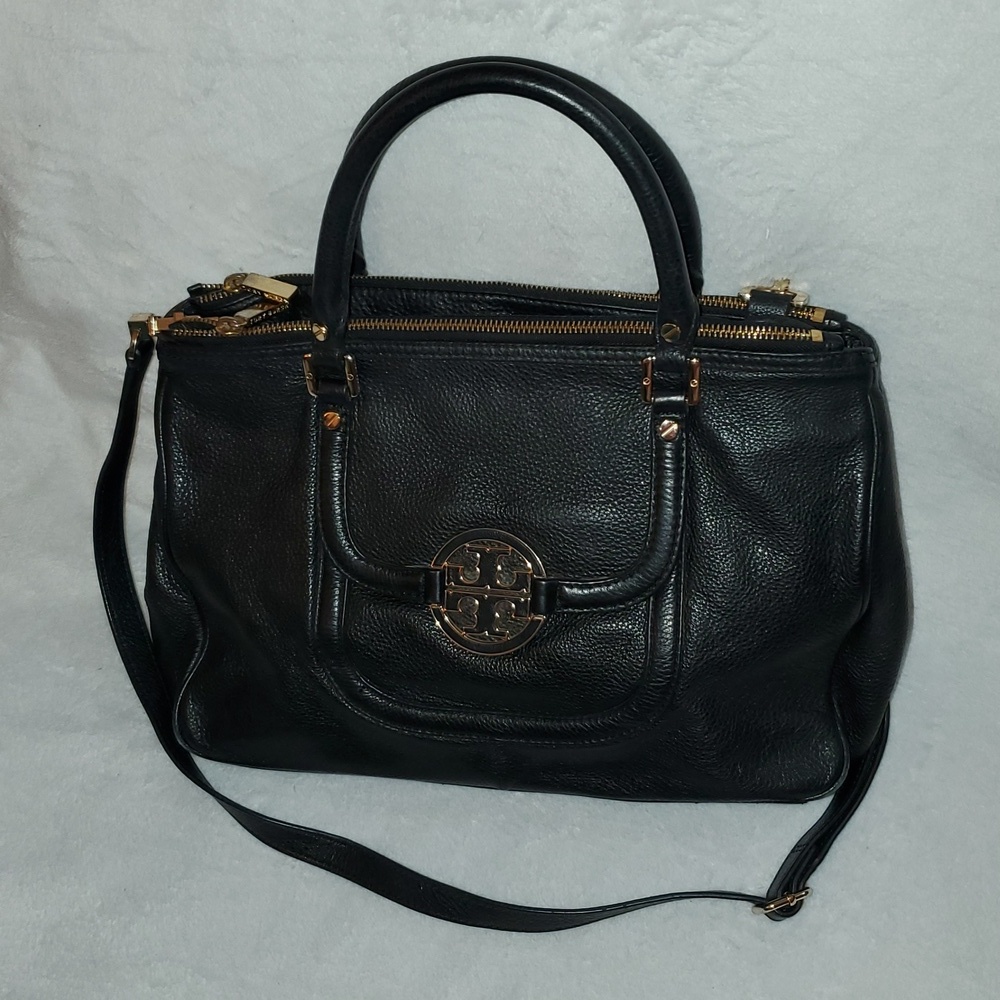 Tory Burch Amanda Double Zip Tote Satchel Crossbody Bag